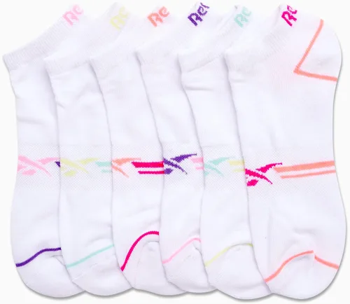 Vista 4 de Reebok Calcetines acolchados de corte bajo para niñas (6 unidades)