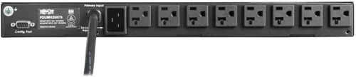 Vista 2 de Tripp Lite PDU con medición, interruptor de transferencia automática (ATS), 20A, 120V, 1.92kW, monofásico - 16 salidas (5-15/20R), cables de entrada