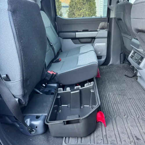 Vista 9 de WHALEMOTOR Almacenamiento debajo del asiento Compatible con Ford F150 (2015-2025) y Super Duty (2017-2025) SuperCrew/Crew Cab, Organizador de carga
