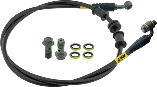 Vista 8 de Manguera de aceite para freno hidráulico de motocicleta, acero trenzado de 28 28 grados M10, para bicicleta de tierra Enduro Motocross, negra