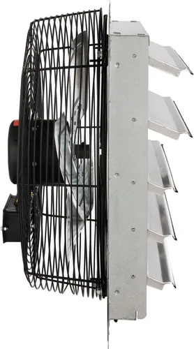 Vista 4 de Global Industrial Ventilador de ventilación de escape de 18" W con obturador, sola velocidad