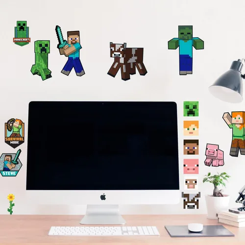 Vista 5 de RoomMates RMK5366SCS Minecraft Characters - Adhesivos decorativos para pared (despegar y pegar)