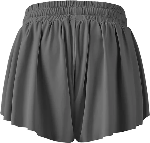 Vista 5 de Pantalones cortos fluidos de mariposa para niñas, pantalones cortos deportivos para niños pequeños, faldas de tenis 2 en 1, pantalones cortos