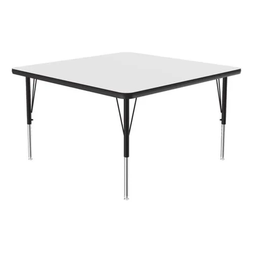 Vista 25 de Correll - Tabla rectangular de 24 x 60 pulgadas, tabla de actividades, altura ajustable, laminado de alta presión blanco duradero, muebles