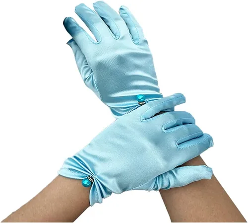 Vista 34 de Vestido de novia de satén para mujer, fiesta de ópera, guantes de los años 20, guantes hasta la muñeca