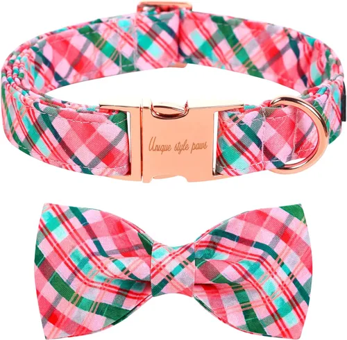 Vista 107 de Unique style paws - Collar para perros con corbatín, collar ajustable para perros y gatos, pequeño, mediano y grande