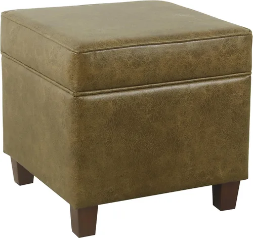 Vista 30 de HomePop Otomana Clásica Cuadrada de Almacenamiento con Tapa Desmontable Otomana con Almacenamiento para Sala de Estar y Dormitorio, Patrón de Negro