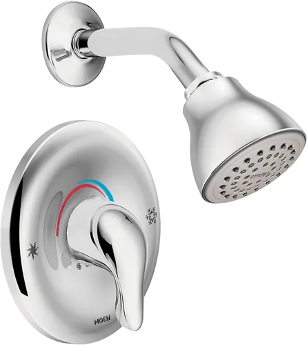 Vista 4 de Moen Chateau Chrome Single Handle Posi-Temp Shower Faucet, Valve Included, L2352 (Pack of 6)