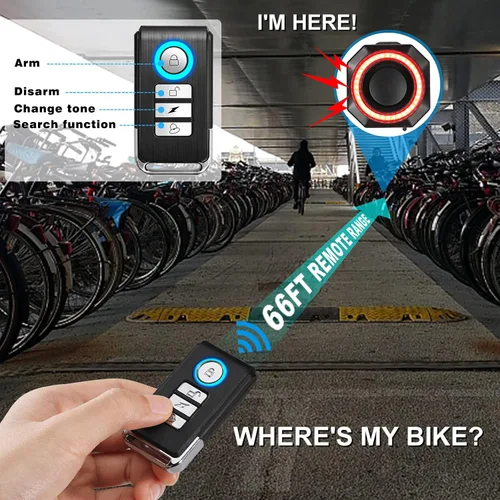 Vista 7 de WSDCAM Luz trasera inteligente para bicicleta, luz de freno para bicicleta, encendido/apagado automático, USB C, recargable, antirrobo, alarma
