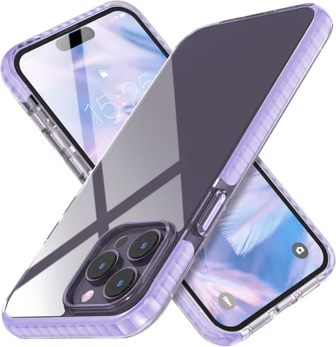 Vista 12 de MATEPROX Compatible con iPhone 14, transparente, delgada, transparente, a prueba de golpes, para iPhone 14 de 6.1 pulgadas 2022 (negro)