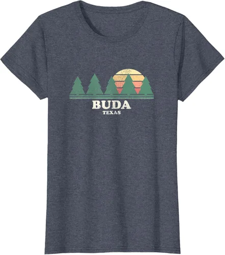 Vista 13 de Buda TX Vintage Throwback Tee Retro 70s Design T-Shirt