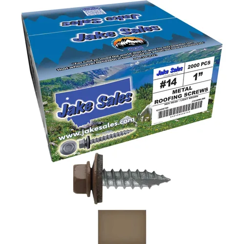Vista 184 de TORNILLOS PARA TECHOS DE METAL #14: (250) Tornillos x 1" ABC GRIS Tornillo para techo de chapa metálica con cabeza hexagonal y arandela.