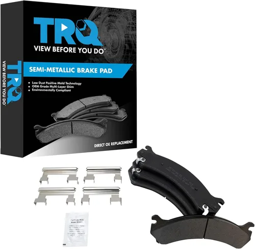 Vista 103 de TRQ Pastillas de freno delanteras semi metálicas compatibles con Ford Expedition 2018-2021 F-150 2018-2020 Lincoln Navigator 2018-2022