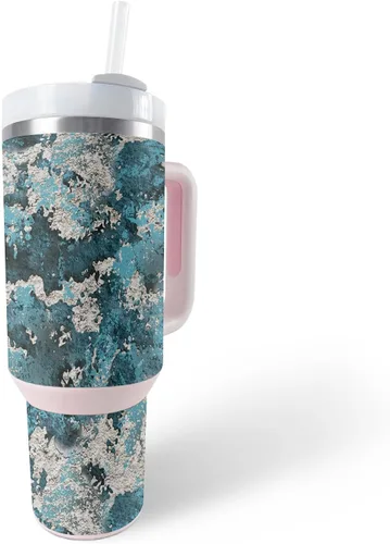 Vista 4 de MightySkins Skin - Vaso de vinilo compatible con Stanley The Quencher H2.0 FlowState de 40 onzas, Rasta León, protectora, duradera y única, fácil