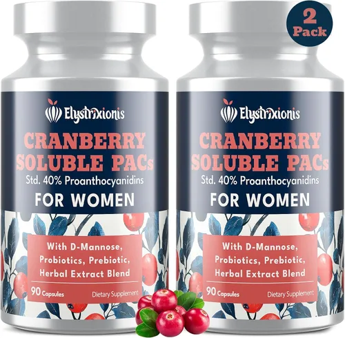 Vista 7 de 72 mg PAC, pastillas de arándano para mujeres, extracto de jugo de arándano orgánico más 1000 mg de D-manosa, apoya la salud del tracto urinario