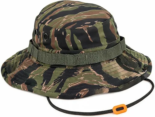 Vista 15 de Sombrero táctico Boonie Militar Sombrero Sombrero Camo Digital o Sólido Ala Ancha Sol Pesca Bush Booney Caza Headwear ACU Digital Camo