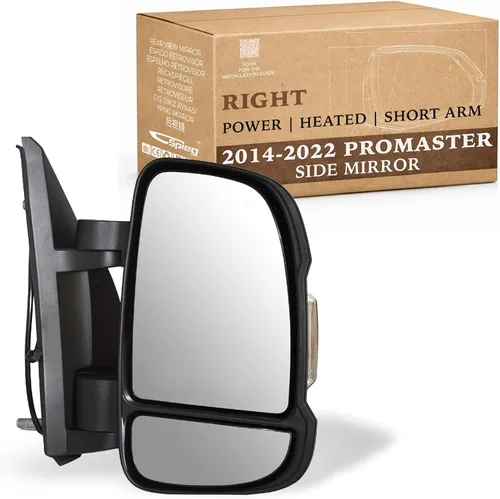 Vista 17 de Spieg 2014-2019 Ram Promaster 1500 2500 3500 Espejo Lateral del Conductor Reemplazo Conjunto de Espejo Retrovisor Lateral Izquierdo Plegable