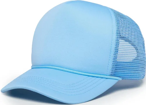 Vista 74 de Funky Junque Sombrero de camionero ligero Snapback de espuma de malla en Negro/Negro