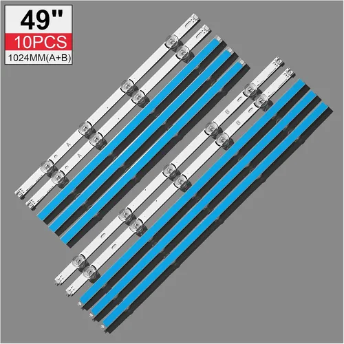 Vista 4 de 10 Uds Tira De Luz LED Parr Fit for LIG Innotek DRT 3,0 49 "A/B 49LB5500 49LB550V 49LB5550 6916L-1944A 6916L-1945A 6916l-1788A 6916l1789