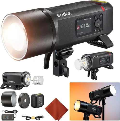 Vista 12 de GODOX AD200 PRO II Flash (2025) AD200 PRO Strobe, Actualizado 200Ws 2.4G 1/512 a Potencia Completa (1/1) Ajuste de Potencia en Diez Pasos, Modo