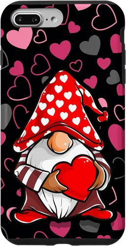 Vista 12 de Cute Gnome Valentine Heart Pattern Cozy Love Design Case for iPhone 17