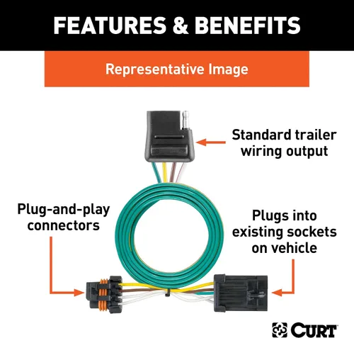 Vista 6 de CURT 13386 - Enganche de remolque clase 3, receptor de 2 pulgadas, se adapta a Ford Explorer, Police Interceptor Utility y CURT 56172 Arnés