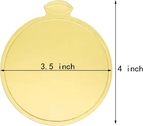 Vista 2 de XYSMZM 100 piezas de mini base dorada para tartas, tableros redondos de 3.5 pulgadas, desechables, ocasión elegante