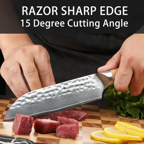 Vista 108 de Cuchillo de chef de 6 pulgadas, cuchillos de cocina, deshuesado de acero inoxidable alemán de alto carbono, cuchillo profesional para carne, aves