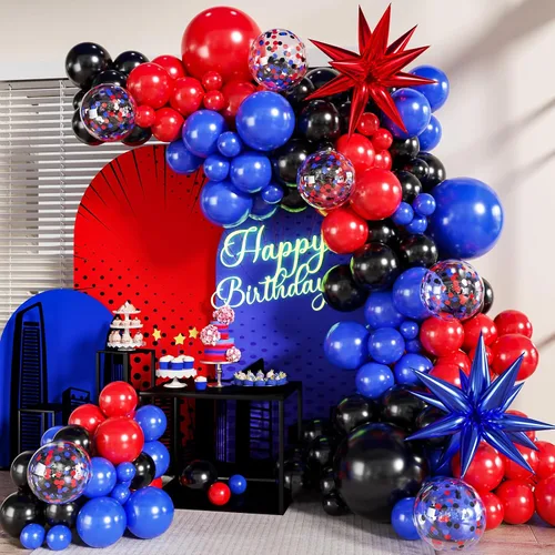 Vista 15 de Kit de Arco de Guirnalda de Globos Negros y Dorados, 140 Piezas de Globos de Confeti Negros y Dorados con Estrellas para Cumpleaños, Graduación, Año