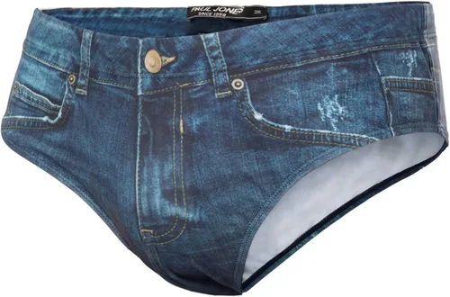 Vista 4 de PJ Paul JONES - Traje de baño estampado estilo briefs para hombre con cordón en la cintura