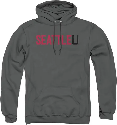 Vista 106 de Distressed College Primary Logo Adult Pullover Hoodie Collection 1 Universidad Estatal de Albany