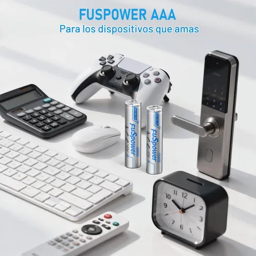 Vista 2 de Pilas alcalinas AAA de 1.5 V: baterías triple A de larga duración, paquete de 16 – Potencia de alta capacidad para teclado de ratones de control