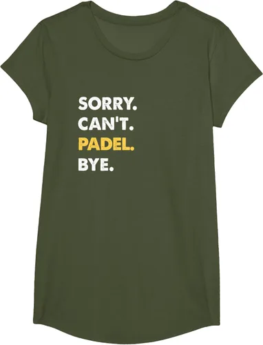 Vista 79 de Sorry Can't Padel Bye Funny Camiseta de Padel, Negro