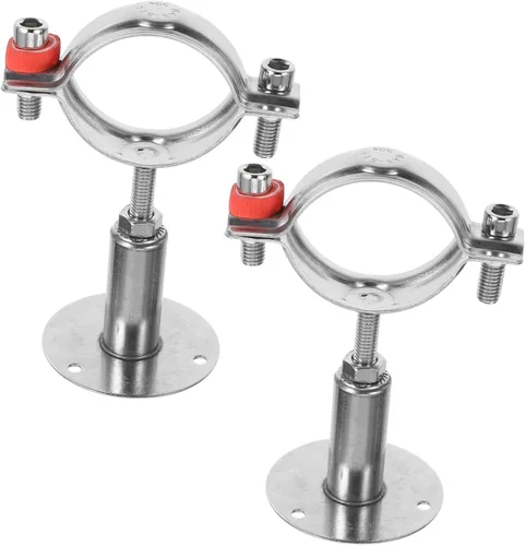 Vista 10 de Soporte de tubo de acero inoxidable Soporte de pared Abrazadera de 1.654-1.772 in Multipropósito para tuberías de agua/gas Montaje de ventilador