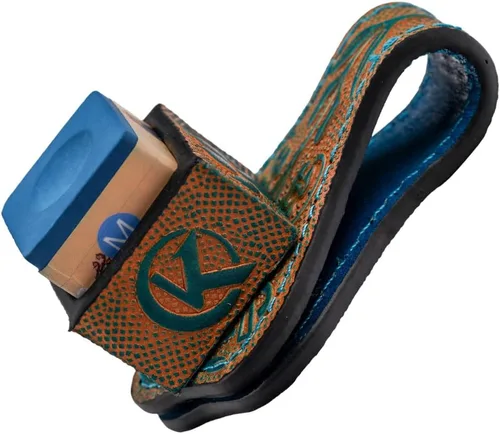 Vista 11 de KONLLEN Leather Magnetic Chalk Holder with Billiard Chalk, Pool Cue Accessory VT Holder-Negro-Azul tiza