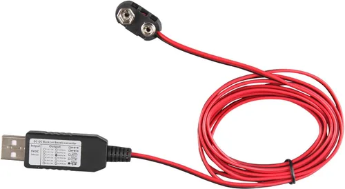 Vista 6 de Kit de reemplazo de eliminador de batería USB AA de 5 V a 1.5 V, 1 cable de conexión AA de 78 pulgadas (1AA-1.5V)