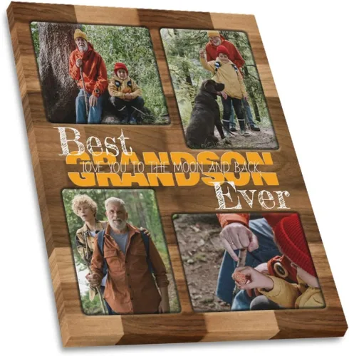 Vista 26 de SHIYEL - Impresiones personalizadas en lienzo con foto, regalos de cumpleaños personalizables para tía de sobrina o sobrino, crea un lienzo de pared