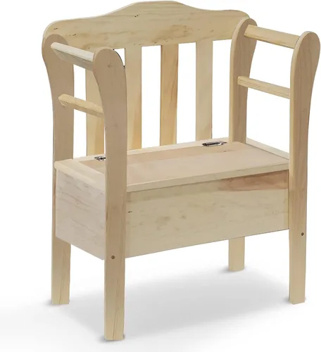 Vista 12 de Peaceful Classics Banco de almacenamiento de entrada de madera, negro