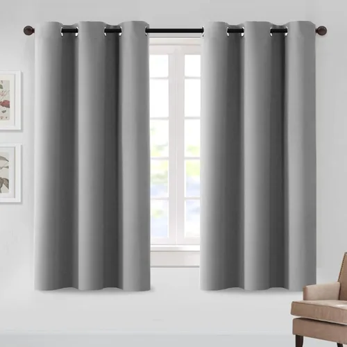 Vista 21 de MeilleMaison Cortinas opacas para dormitorio, con aislamiento térmico, oscurecimiento de habitación, cortinas insonorizadas para ventana, cortinas