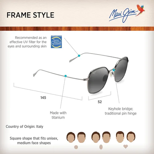 Vista 6 de Maui Jim Mens and Womens Moon Doggy Polarized Fashion Sunglasses