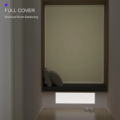 Vista 4 de MYshade Persianas enrollables opacas, persianas enrollables para ventanas de interior, sin cordones, persianas extraíbles para el hogar, oficina