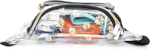 Vista 5 de Riñonera holográfica Rave de los años 80 y 90 con estrellas brillantes, accesorios de moda para niñas, cintura y cinturón para la fiesta, festivales