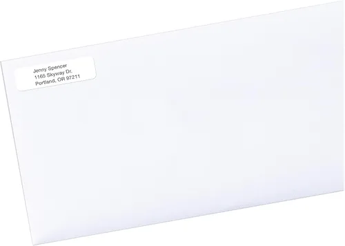 Vista 3 de Avery Etiquetas, Dirección de devolución, 1-2 quot;x1-3/4 quot;, 8000/BX, Blanco
