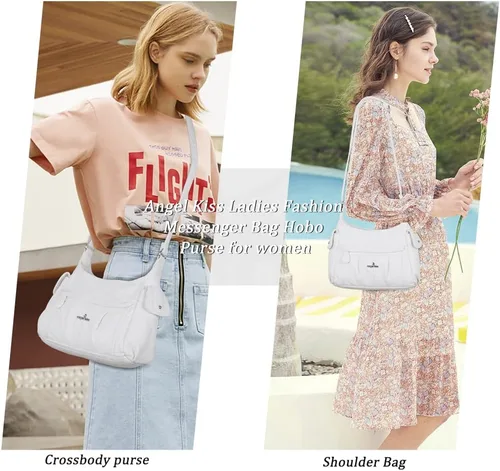 Vista 2 de Angelkiss - Bolsos cruzados para mujer, bolsos de hombro para mujer, bolsos y monederos medianos de piel sintética