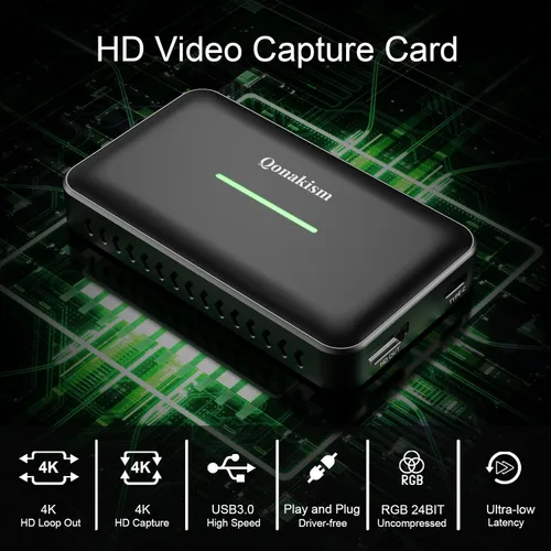 Vista 4 de Tarjeta de captura de video HDMI 4K Transmisión y grabación en 4K 30Hz y 1080 60Hz con latencia ultra baja en PS5, PS4/Pro, Xbox Series X/S, en OBS