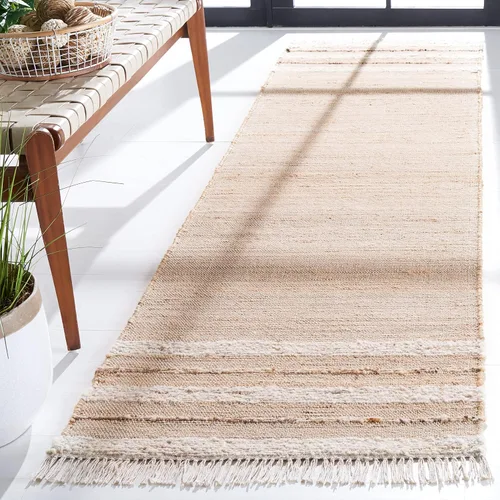 Vista 10 de SAFAVIEH Metro Collection - Alfombra de pasillo de 2 pies 3 pulgadas x 9 pies, negro y marfil, enrejado hecho a mano, ideal para zonas de alto