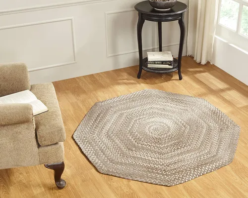 Vista 32 de Better Trends Alfombra trenzada degradada, ovalada, reversible y duradera, 100% algodón suave, ideal para cocina, sala de estar, dormitorio, tapete