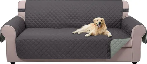 Vista 70 de U-NICE HOME Funda para sillón reclinable, reversible, con correas elásticas, resistente al agua, protege de perros y mascotas, sillón pequeño