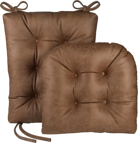 Vista 26 de Klear Vu The Gripper - Juego de cojines antideslizantes para silla mecedora con acolchado grueso, incluye almohadilla de asiento y almohada