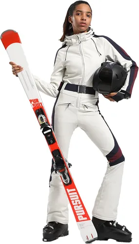 Vista 3 de GSOU SNOW Trajes de esquí para mujer, de una pieza, para snowboard, invierno, impermeable, resistente al viento, traje de nieve para deportes al